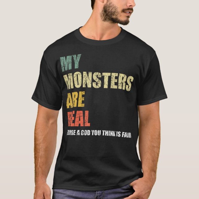 T-shirt Mes monstres sont réels (Devant)