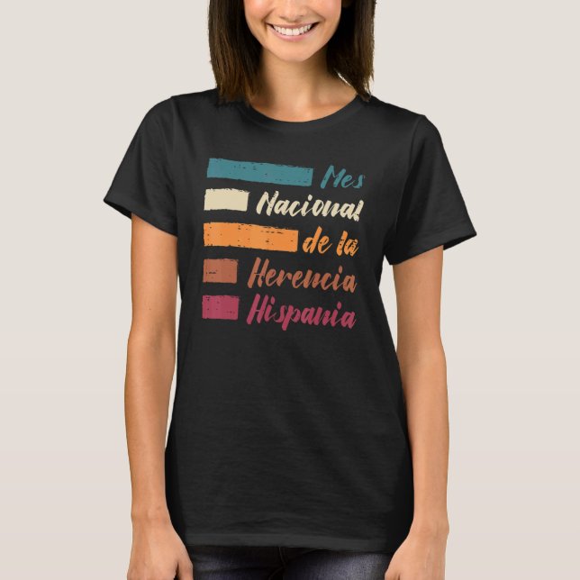 T-shirt Mes Nacional De La Herencia Hispania Hispania Hisp (Devant)