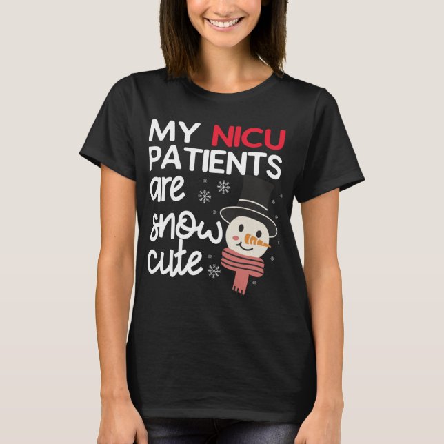 T-shirt Mes patients NICU sont Neonatal Noël mignon Neonat (Devant)