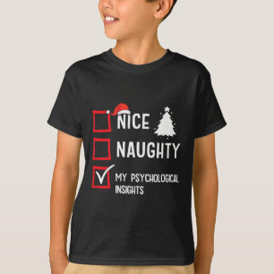 T-shirt Mes pensées psychologiques Nice Naughty Noël P