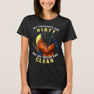 T-shirt Mes Pensées Sont Sérieuses, Mais Mes Champs Sont P