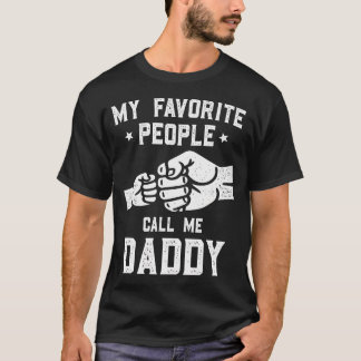 T-shirt Mes personnes préférées m'appellent Papa Check du