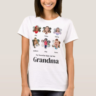 T-shirt Mes petits-enfants m'appellent grand-mère Collage