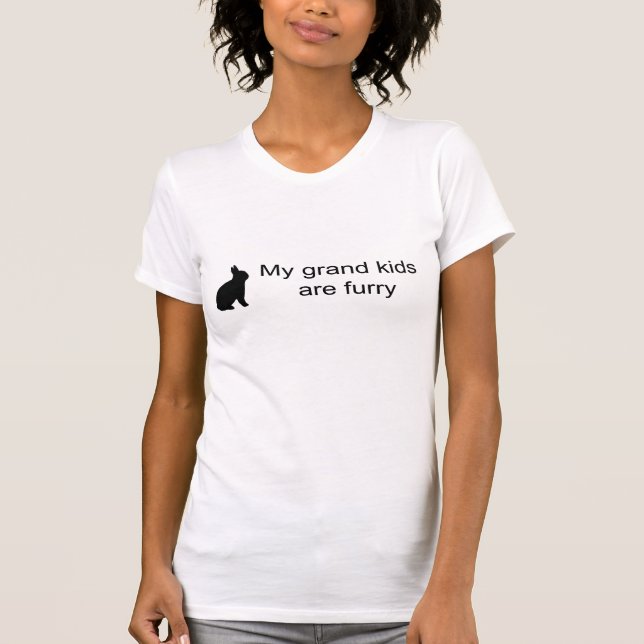 T-shirt Mes petits-enfants sont des Chemises (lapin) (Devant)