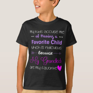 T-shirt Mes Petits-Enfants Sont Ma Grand-Mère Favorite