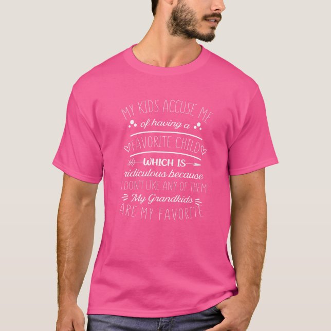 T-shirt Mes Petits-Enfants Sont Ma Grand-Mère Préférée (Devant)