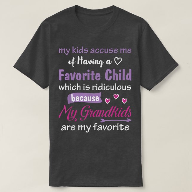 T-shirt Mes petits-enfants sont mes Tee - shirts amusants  (Design devant)