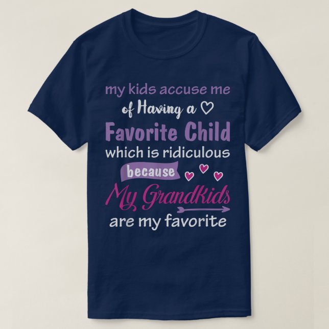 T-shirt Mes petits-enfants sont mes Tee - shirts amusants  (Design devant)