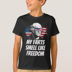 T-shirt Mes pets sentent la liberté Drôle 4 juillet George