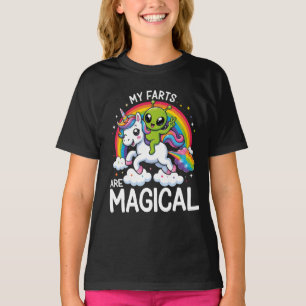 T-shirt Mes pets sont Magiques Licorne Alien Arc-en-ciel E
