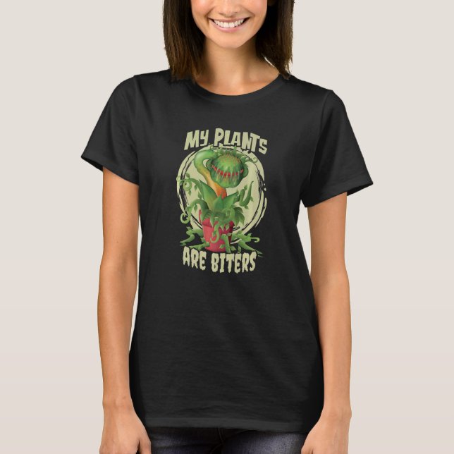 T-shirt Mes Plantes Sont Biters Vénus Trap Carnivore P (Devant)