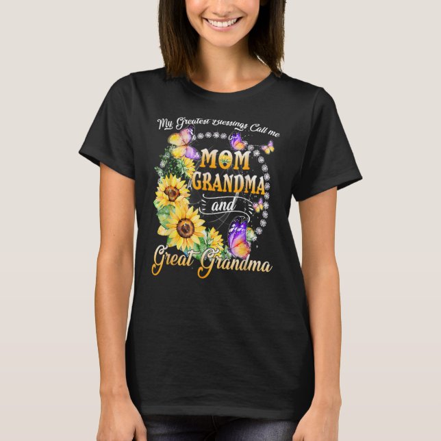T-shirt Mes Plus Grandes Bénédictions M'Appelent Maman Gra (Devant)