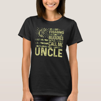 T-shirt Mes potes de pêche m'appellent Oncle Fun Patrioti