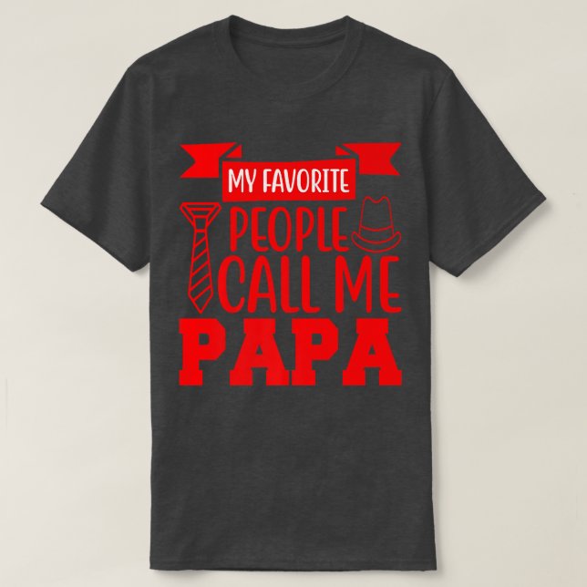 T-shirt Mes préférés m'appellent papa  (Design devant)