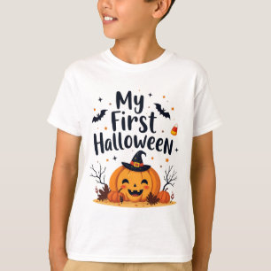 T-shirt Mes premiers enfants de design Citrouille Hallowee