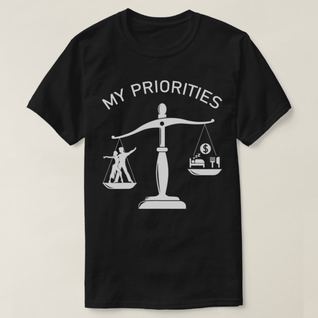 T-shirt Mes priorités Conseils sur la salsa L'échelle Cool (Design devant)