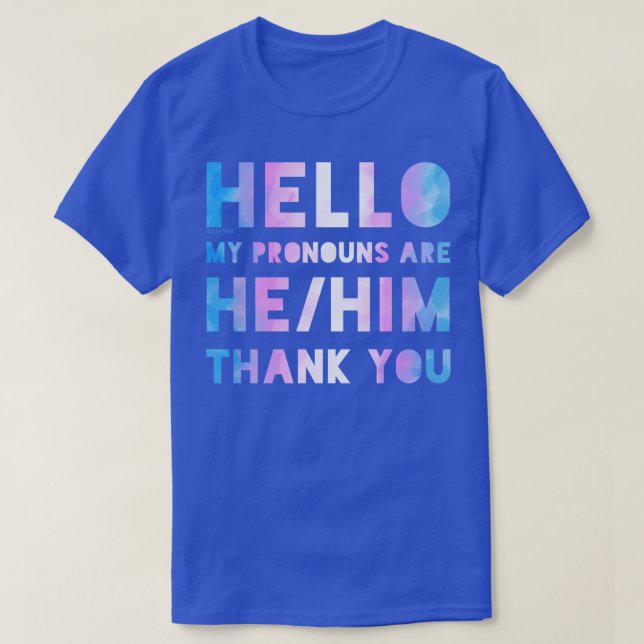 T-shirt Mes pronoms sont hehim Trans (Design devant)