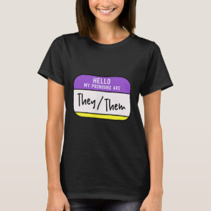 T-shirt Mes pronoms sont ils eux Fierté de genre non binai