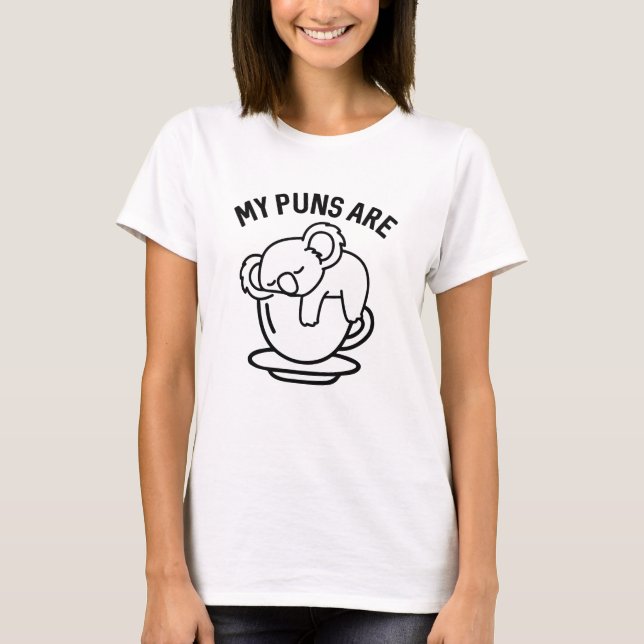 T-shirt Mes Puns Sont Du Thé De Koala (Devant)