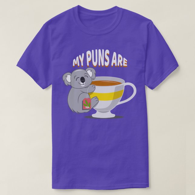 T-shirt Mes Puns Sont Du Thé De Koala (Design devant)