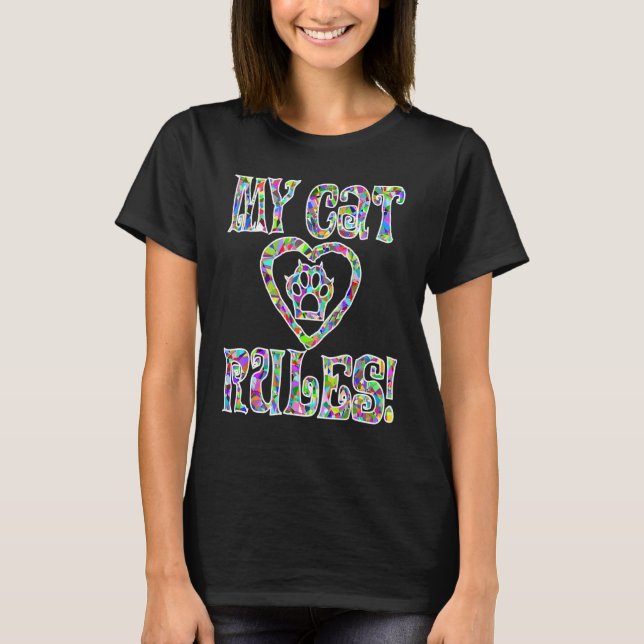 T-shirt Mes règles de chat Pet Kitty Chat (Devant)