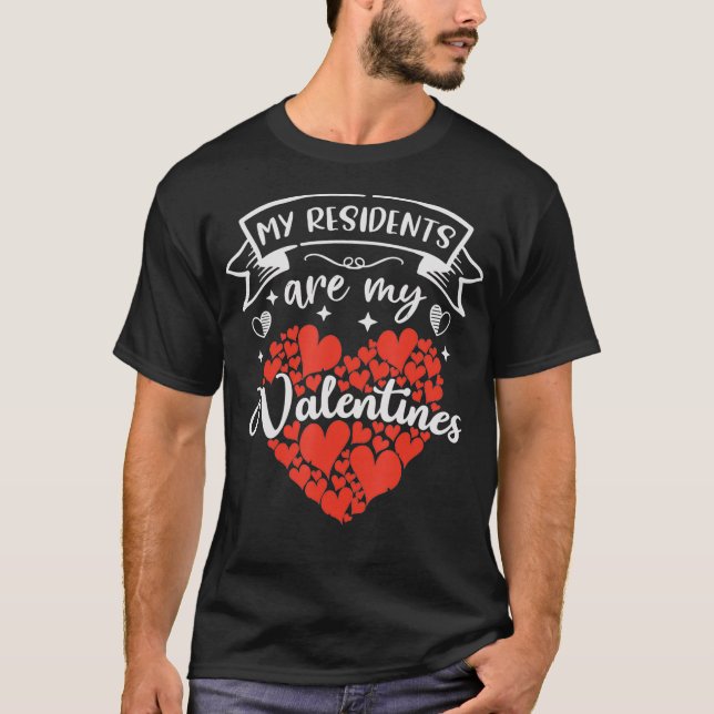 T-shirt Mes Résidents Sont Mon Infirmière Valentine, Le Do (Devant)