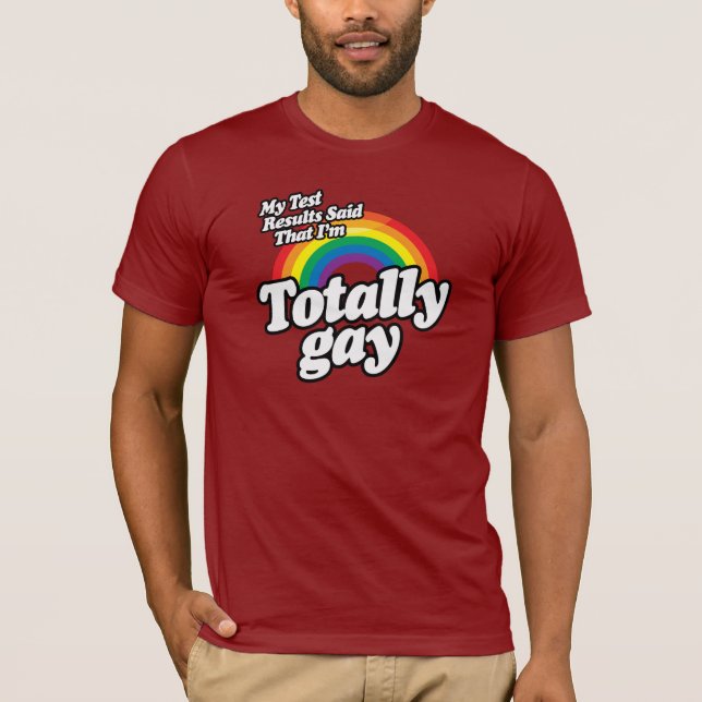 T-SHIRT MES RÉSULTATS D'ESSAI ONT INDIQUÉ L'HOMOSEXUEL (Devant)