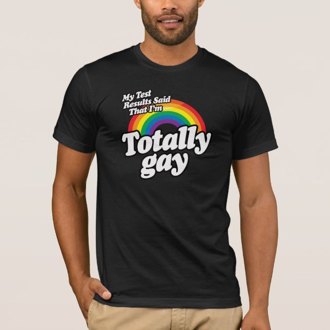 T-SHIRT MES RÉSULTATS D'ESSAI ONT INDIQUÉ L'HOMOSEXUEL (Devant)