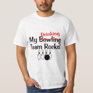 T-shirt Mes roches d'équipe de bowling (boire)