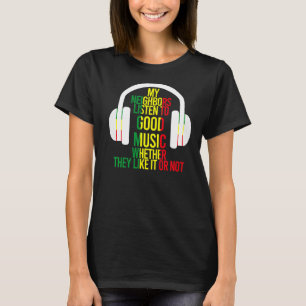 T-shirt Mes Voisins Écoutent De Bons Casques De Musique Pl