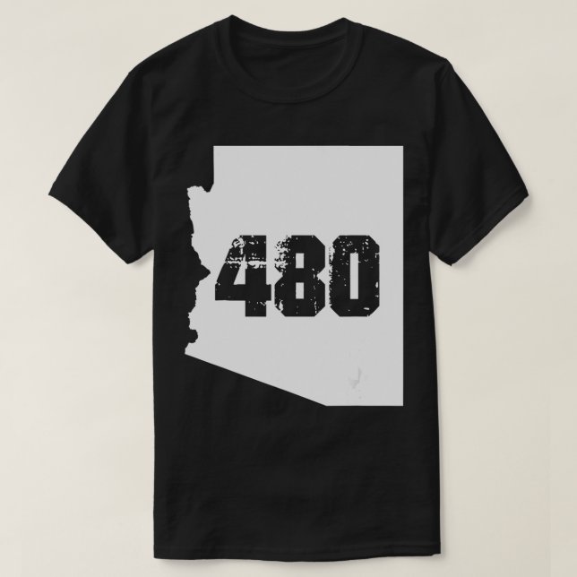 T-shirt Mesa Arizona 480 Indicatif régional (Design devant)