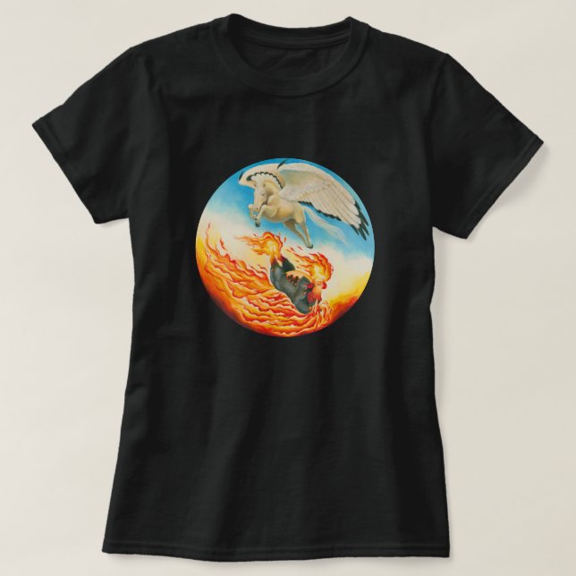 T-shirt Mesa Pegasus et cauchemar Yin Yang (Design devant)
