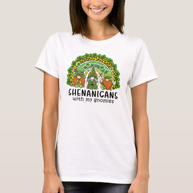 T-shirt Mésaventures avec mes gnomes (Devant)