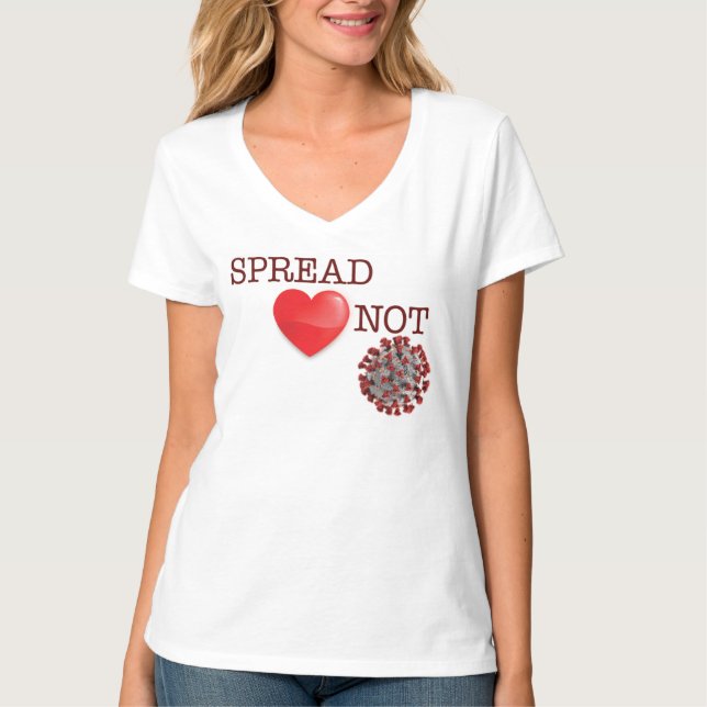 T-shirt Mesdames propagent <3 pas la Covid (Devant)
