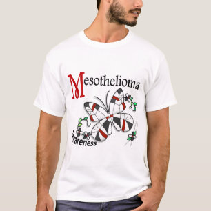 T-shirt Mèsothéliome du papillon 2 en verre souillé