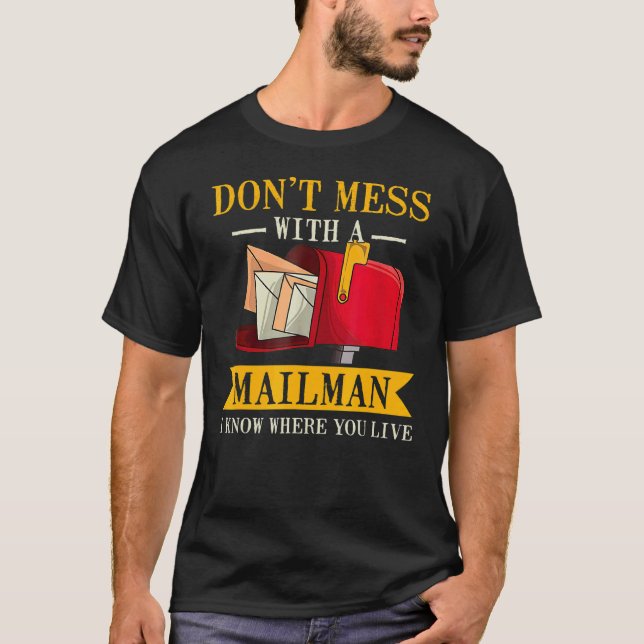 T-shirt Mess Mailman Mailman Postman (Devant)