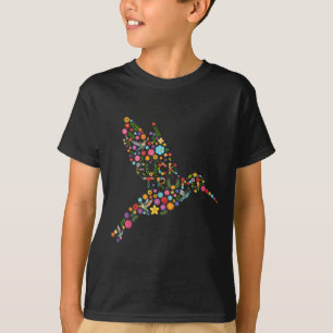 T-shirt Messag caché subtil anti-Trump Floral Hummingbird