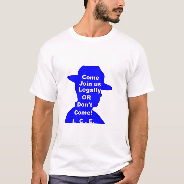 T-shirt Message Audacieux Silhouette – Déclaration d'Immig (Devant)