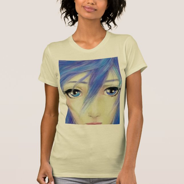 T-shirt Message aux yeux bleus (Devant)