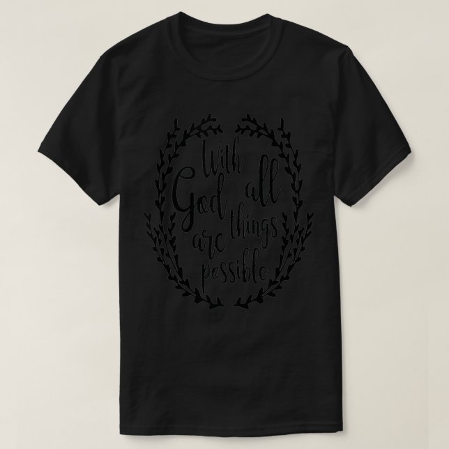 T-shirt Message chrétien Bible Verse Décor Dieu  (Design devant)