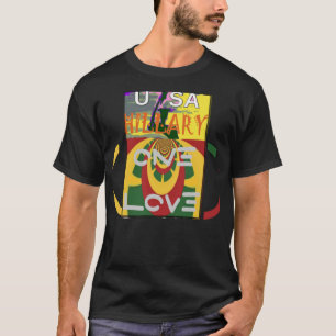 T-shirt Message d'amour dans les couleurs de Rasta Imprime