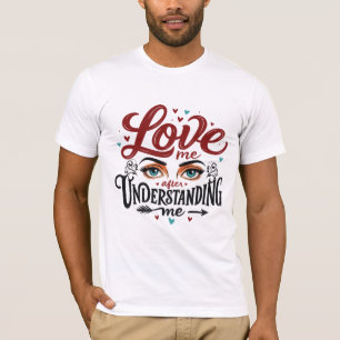 T-shirt Message d'amour des yeux expressifs Imprimer