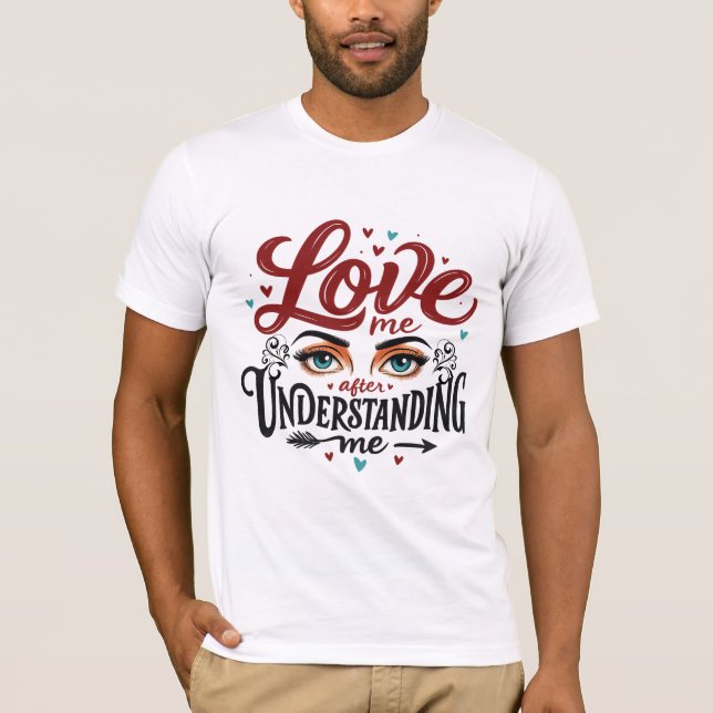 T-shirt Message d'amour des yeux expressifs Imprimer (Devant)