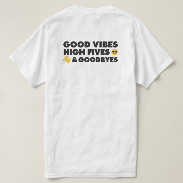 T-shirt Message de certification Good Vibes (Design dos)