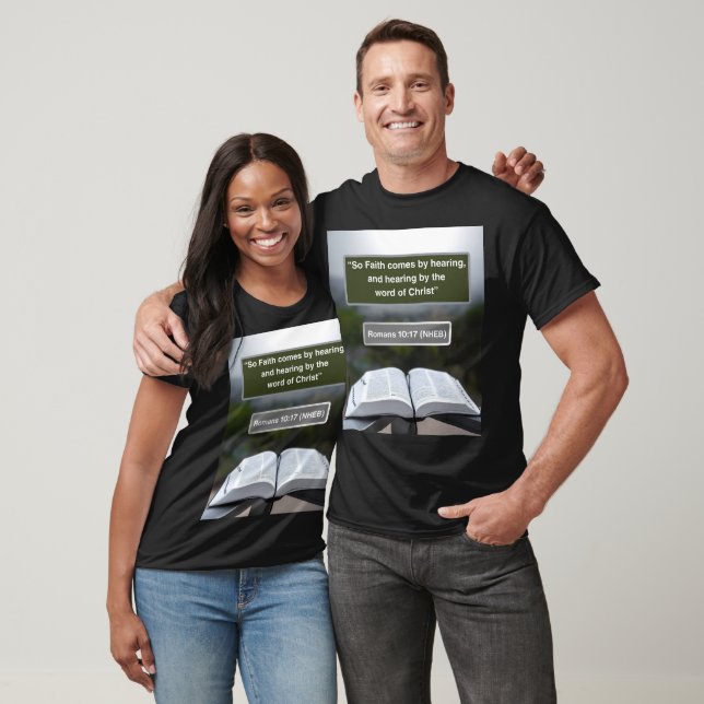 T-shirt Message de foi - Romains 10-17 - Manches courtes N (Unisexe)