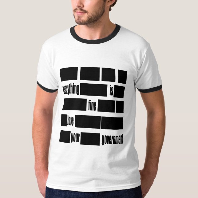 T-shirt Message de gouvernement de Censorsed (Devant)