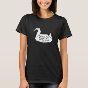 T-shirt Message de grue d'évasion