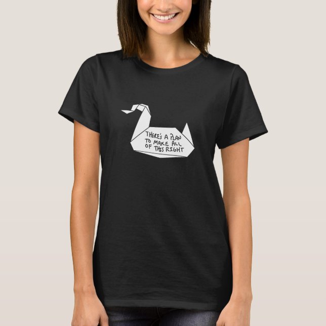 T-shirt Message de grue d'évasion (Devant)