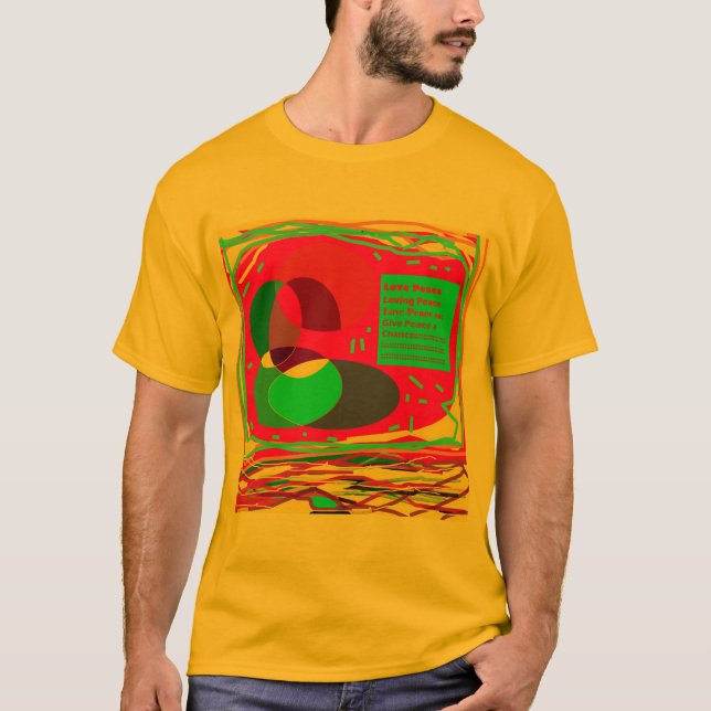 T-shirt Message de paix pour les festivals design couleur  (Devant)