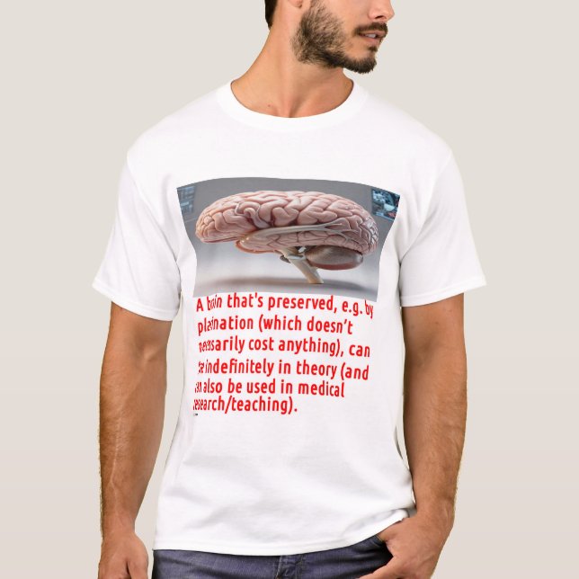 T-shirt Message de préservation du cerveau (avec écrans) (Devant)